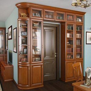 Книжный шкаф с аркой на заказ