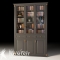 3-х створчатый серый книжный шкаф