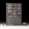 3-х створчатый серый книжный шкаф